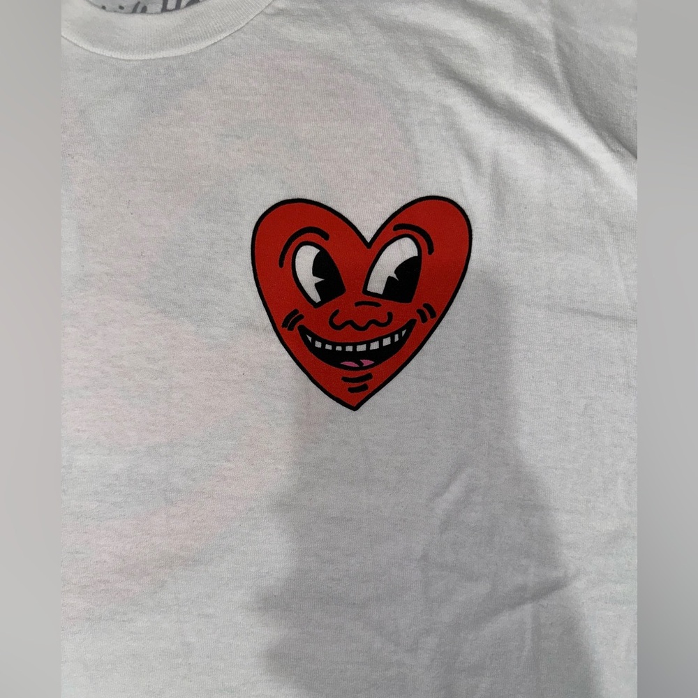 Ripple Junction Keith Haring Heart White T-Shirt - XL - Picture 3 of 4